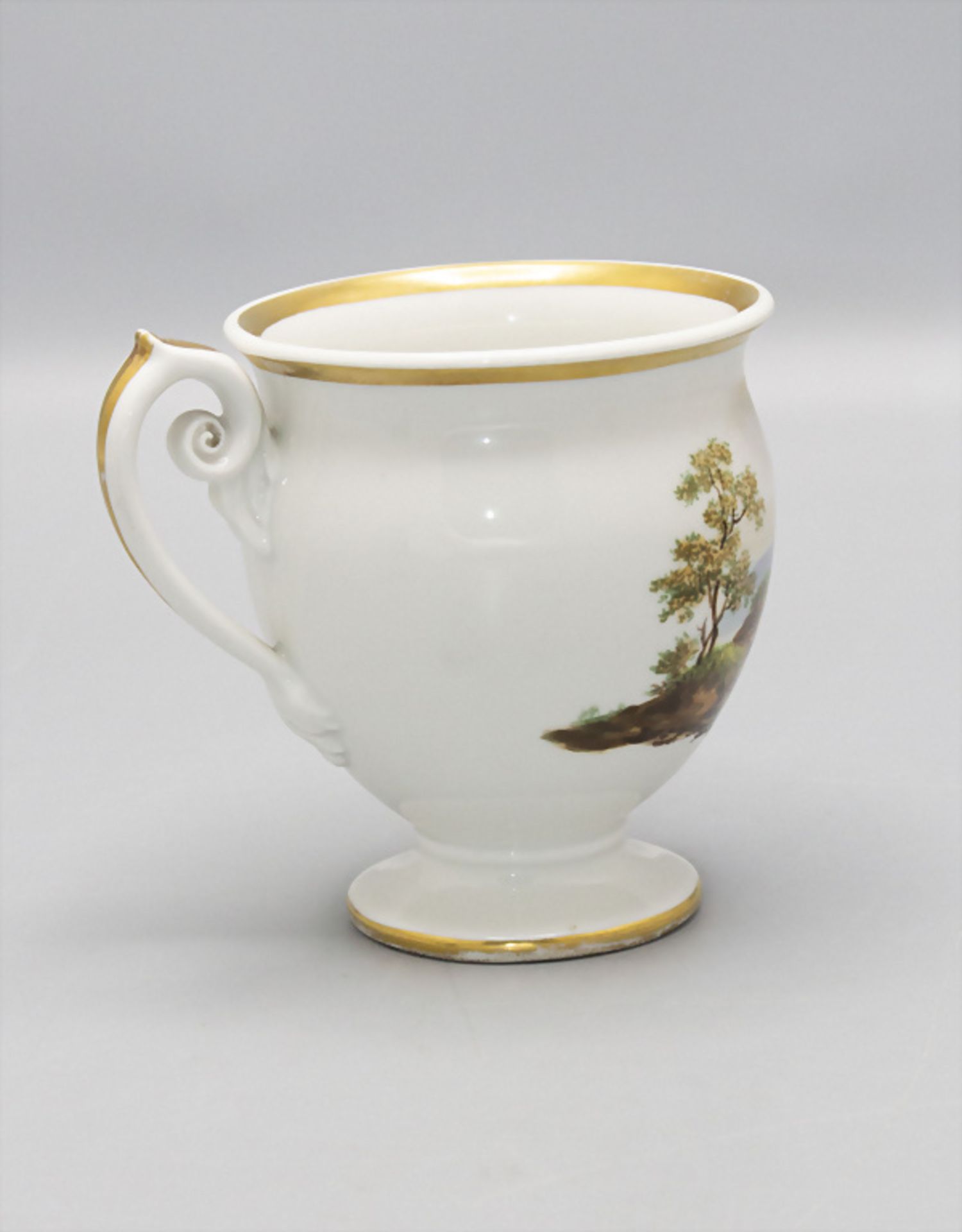 Biedermeier Ziertasse mit Landschaft / A Biedermeier decorative cup with landscape, ... - Bild 3 aus 4