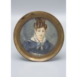 Miniatur Biedermeier Porträt einer Dame / A miniature portrait of a lady, deutsch, um 1830