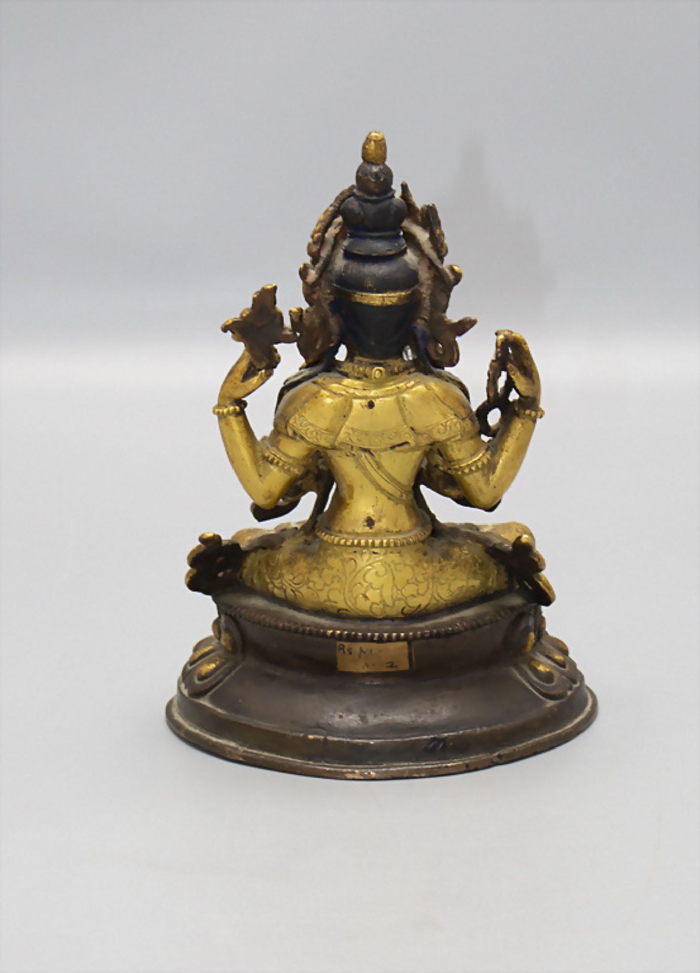Bronze Bodhisattva Avalokiteshvara, Tibet, wohl um 1900 - Image 3 of 5