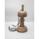 Antiker Hutständer als Tischlampe / An antique wooden hat stand as desk lamp, Frankreich, 18. ...