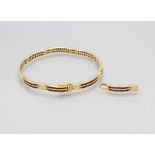 Goldarmband und Anhänger mit Rubinen und Brillanten / An 18 ct gold bracelet and pendant with ...
