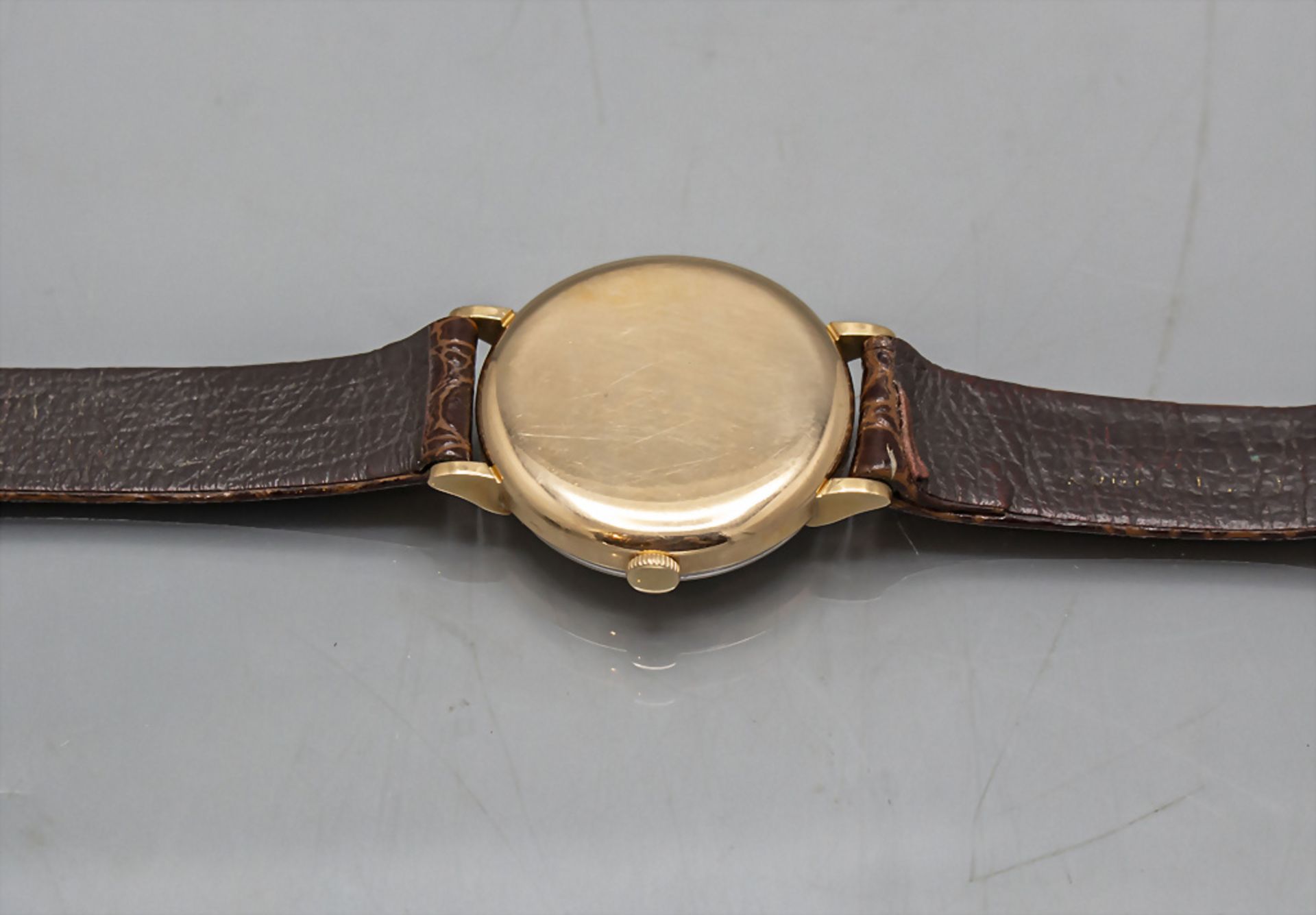 Herrenarmbanduhr / An 18 ct gold men's wristwatch, IWC, Schaffhausen, Schweiz / Swiss, um 1941 - Image 4 of 7