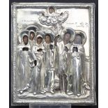 Ikone 'Heilige' mit Silber-Oklad / An icon 'with saints', Moskau, 1838