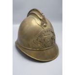 Französischer Feuerwehrhelm / A french fire brigade helmet, !. Viertel 20. Jh.
