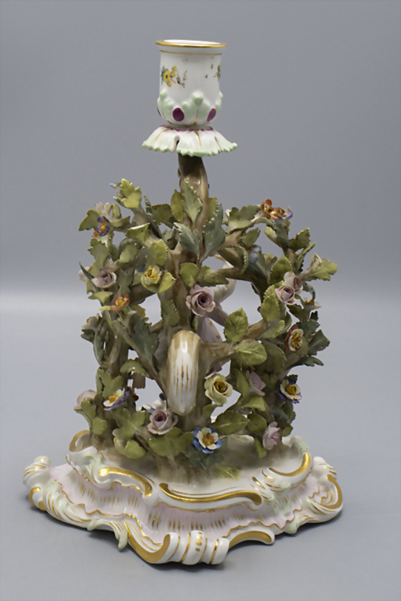 Figürlicher Handleuchter / A figural candlestick, Meissen, 1860-1924 - Bild 4 aus 9