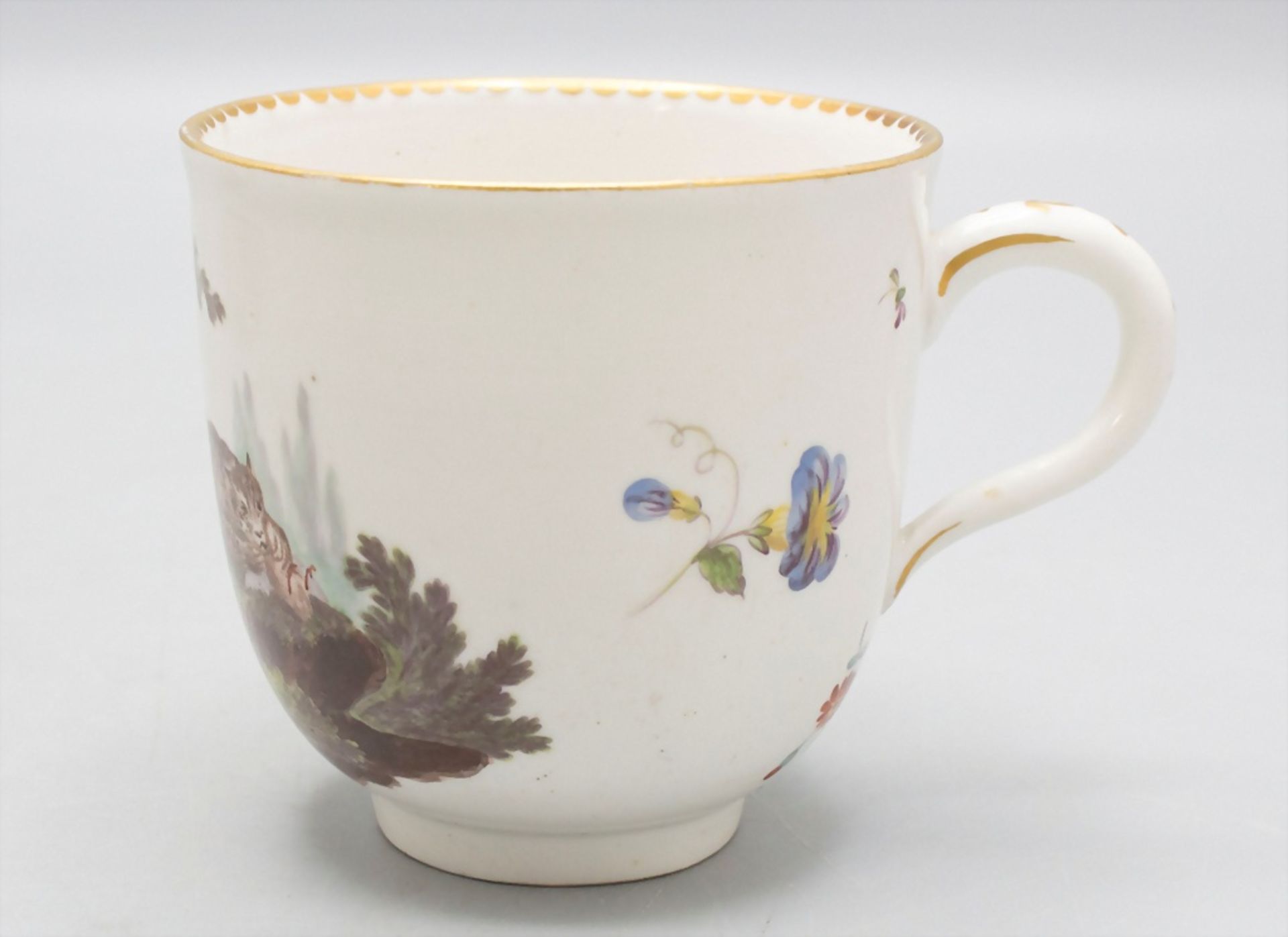 Tasse und Untertasse mit einem Fuchs und einem Leoparden / A cup and saucer with a fox and a ... - Image 4 of 5