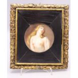 Miniatur Porträt wohl der heiligen Maria Magdalena als Büßerin / A miniature portrait of the ...