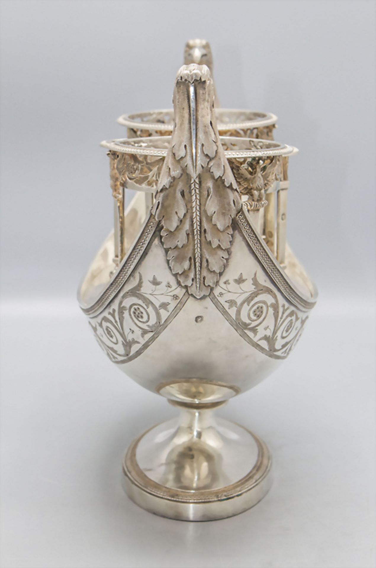 Empire Huiliere / Essig- und Öl Menage / A silver Empire cruet stand, Jean Baptist Potot, ... - Image 2 of 11