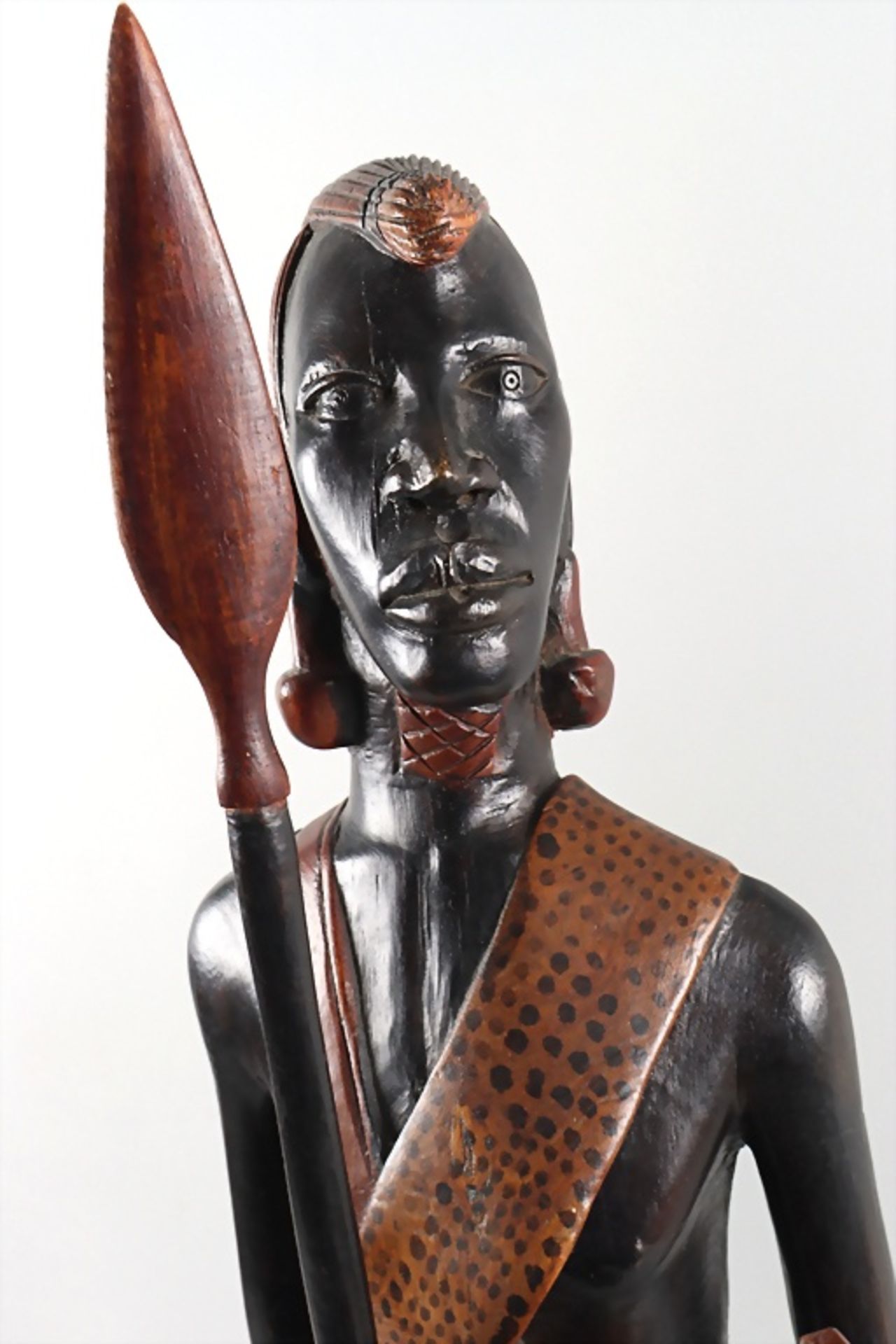 Vier afrikanische Skulpturen / 4 African wooden sculptures - Image 4 of 6