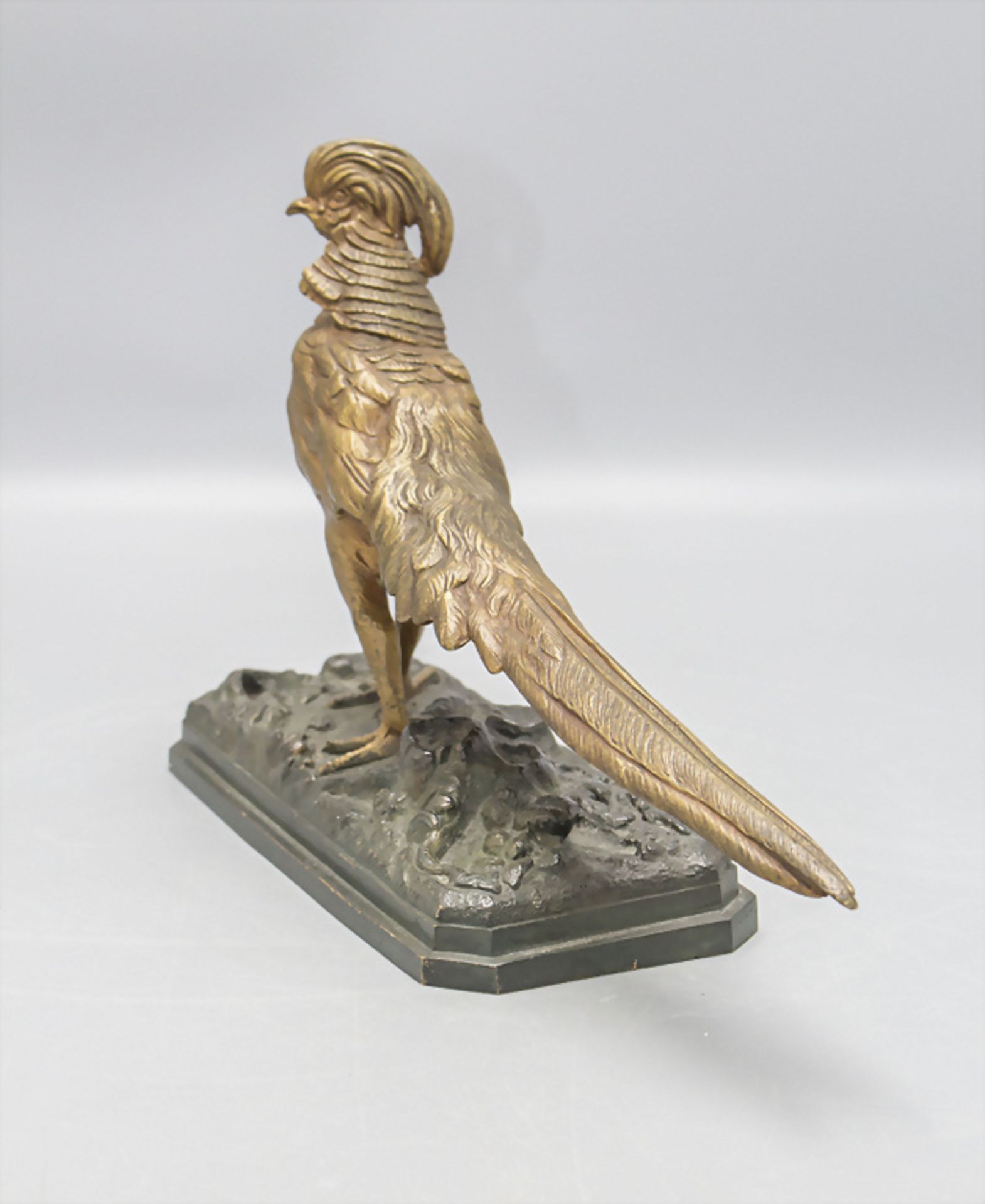 Henri Emile Adrien TRODOUX (tätig im 19. Jh.), Bronze 'Goldfasan' / Bronze figure 'Golden Pheasant' - Bild 4 aus 6