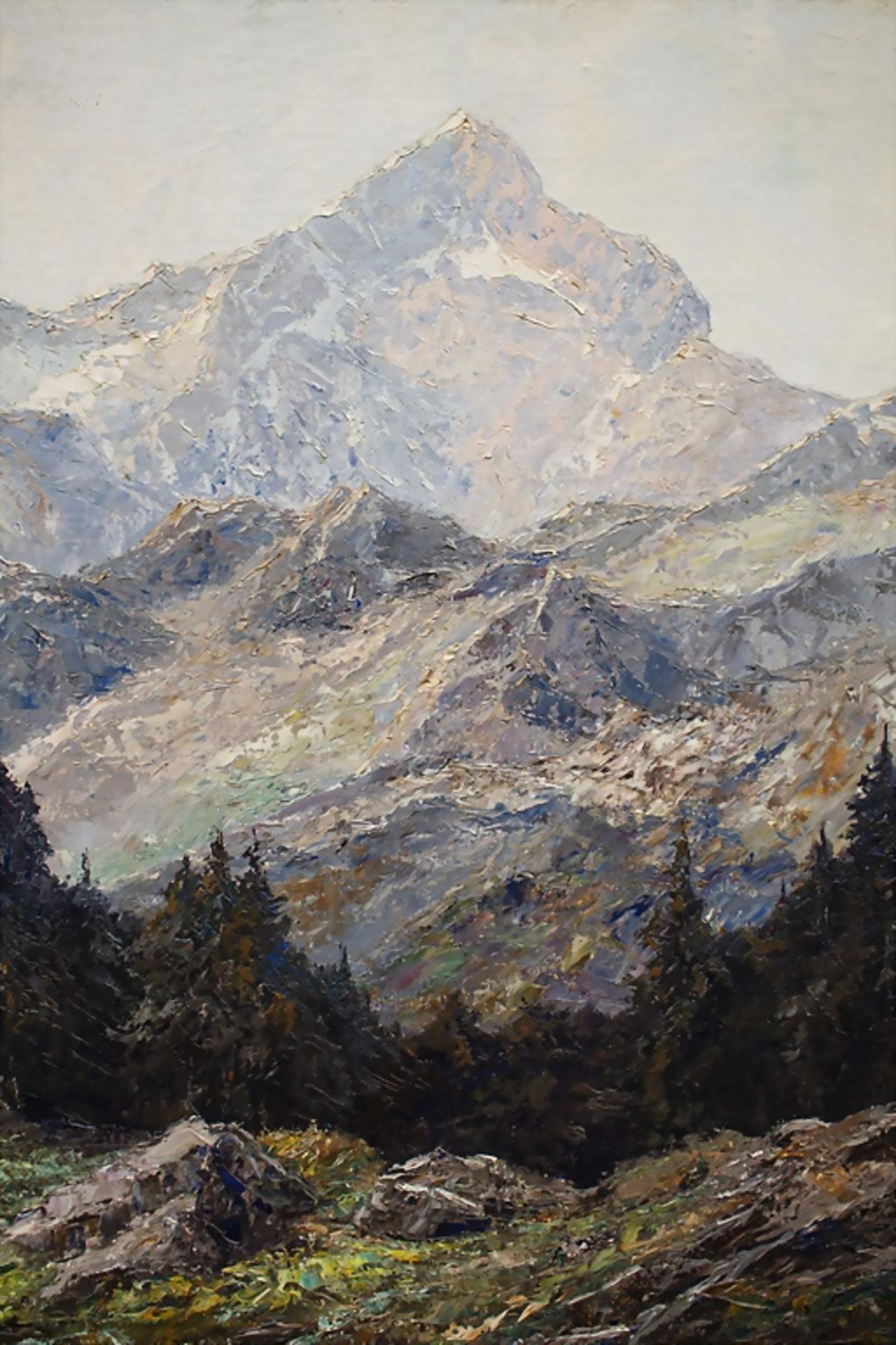 Otto PIPPEL (1878-1960), 'Die Alpspitze bei Garmisch' / 'The Alp top near Garmisch' - Bild 3 aus 6