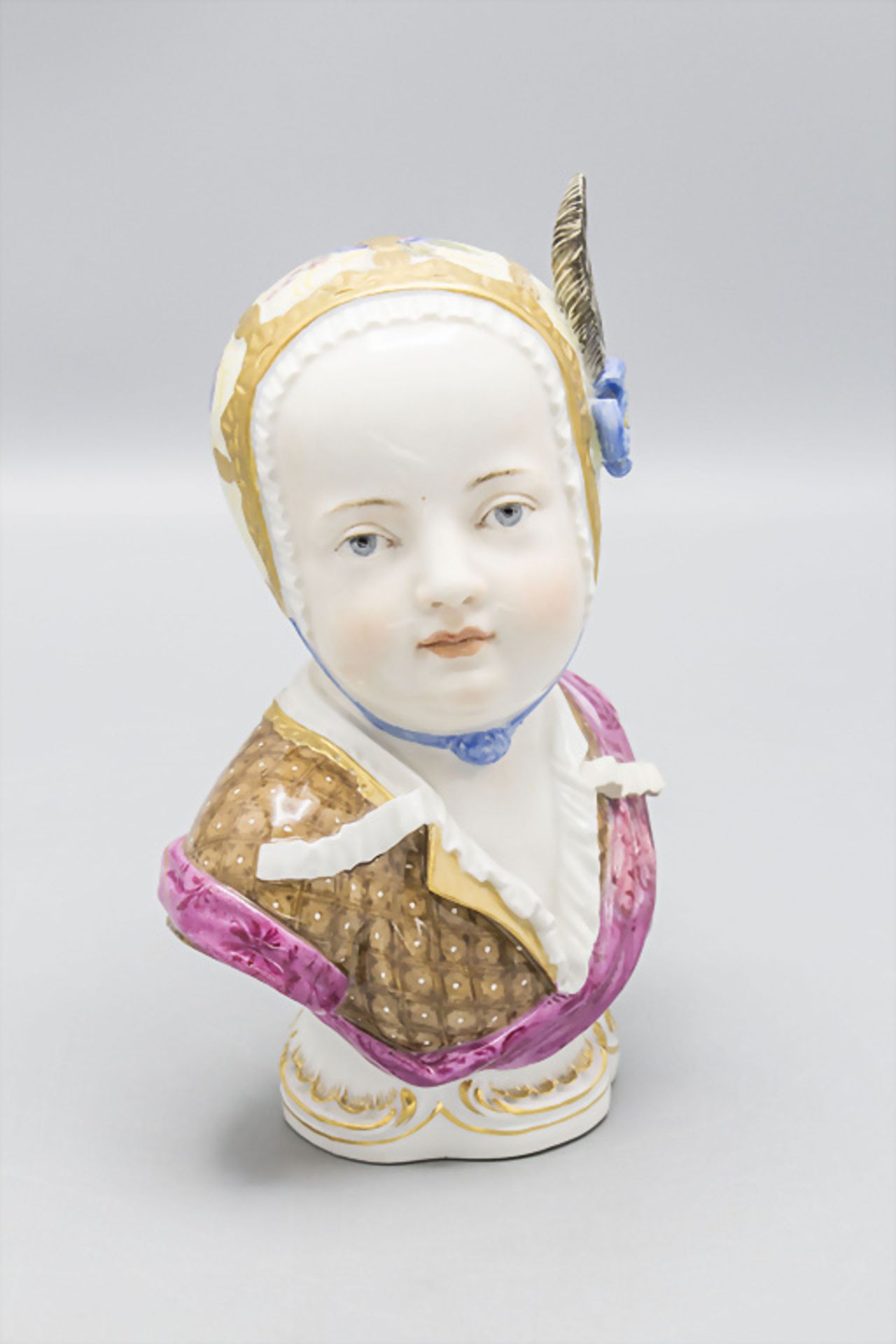 Porzellanbüste / A porcelain bust 'De Bourbon Kind', Meissen, 1860-1924