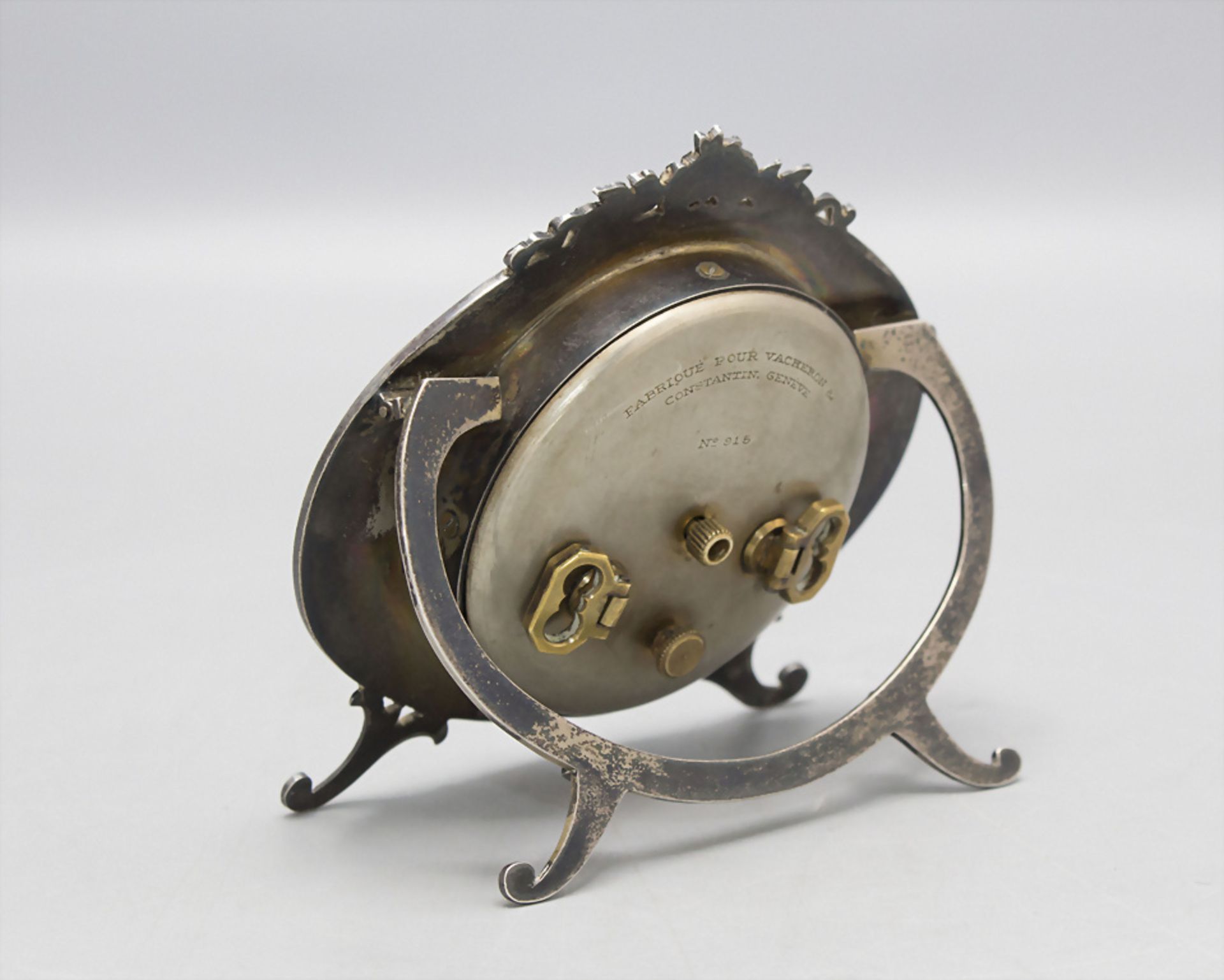Wecker / A silver alarm clock, Vacheron Constantin, Schweiz / Swiss, 1928 - Image 3 of 9