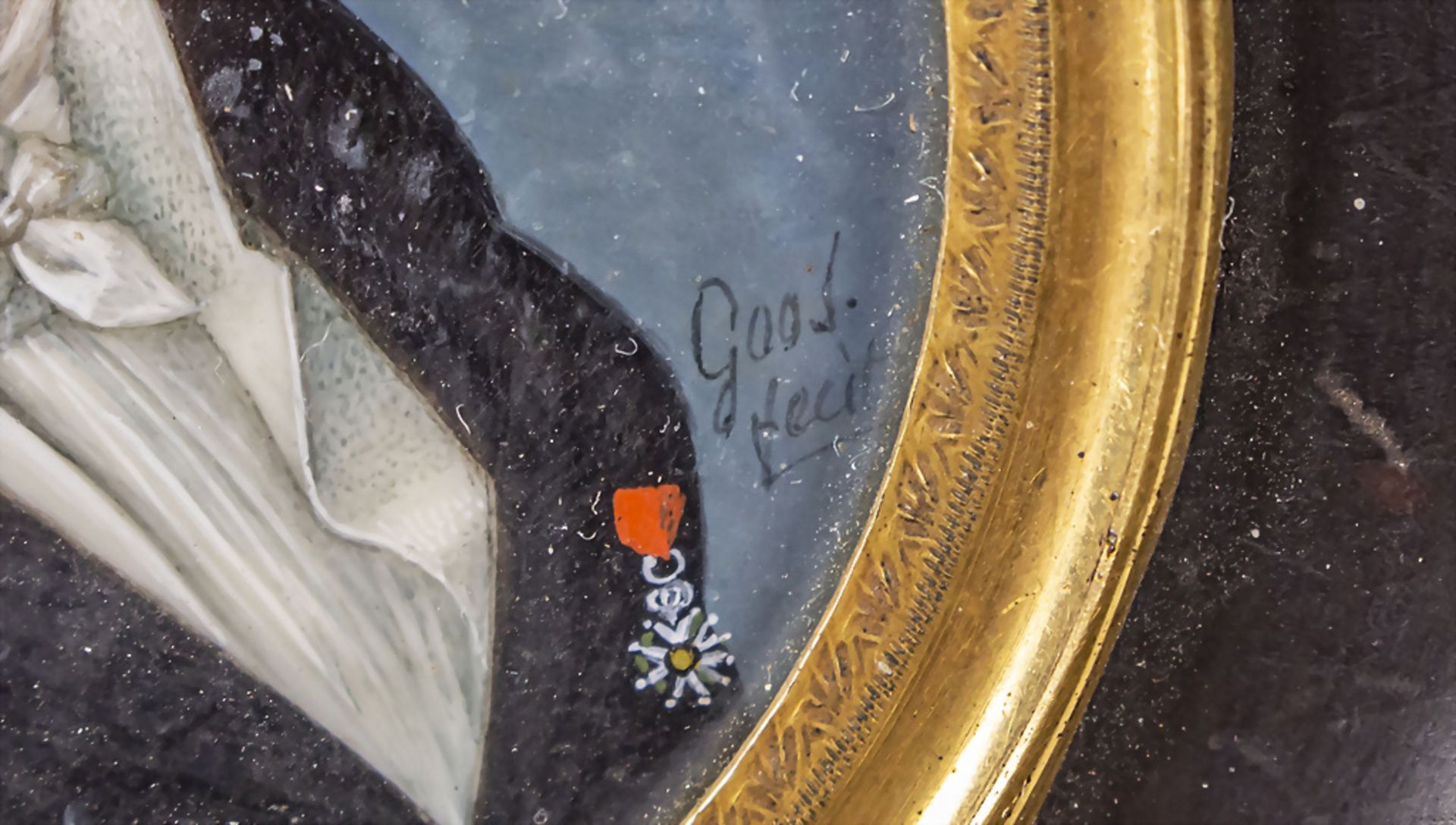 Empire Miniatur 'Herr mit Orden' / An Empire miniature portrait of a gentleman with a medal, ... - Image 3 of 4