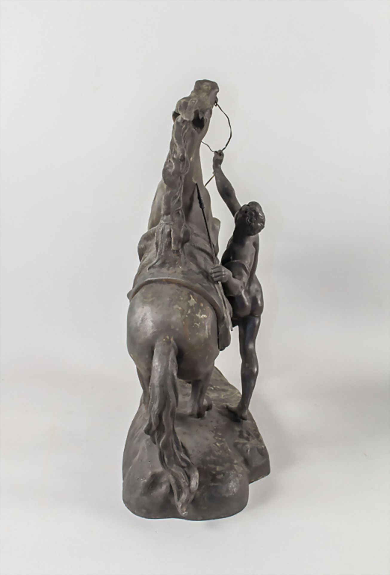 2 Pferde mit Pferdebändiger / 2 horses with horse tamer, nach Guillaume Coustou, 2. Hälfte 19. Jh. - Image 3 of 14