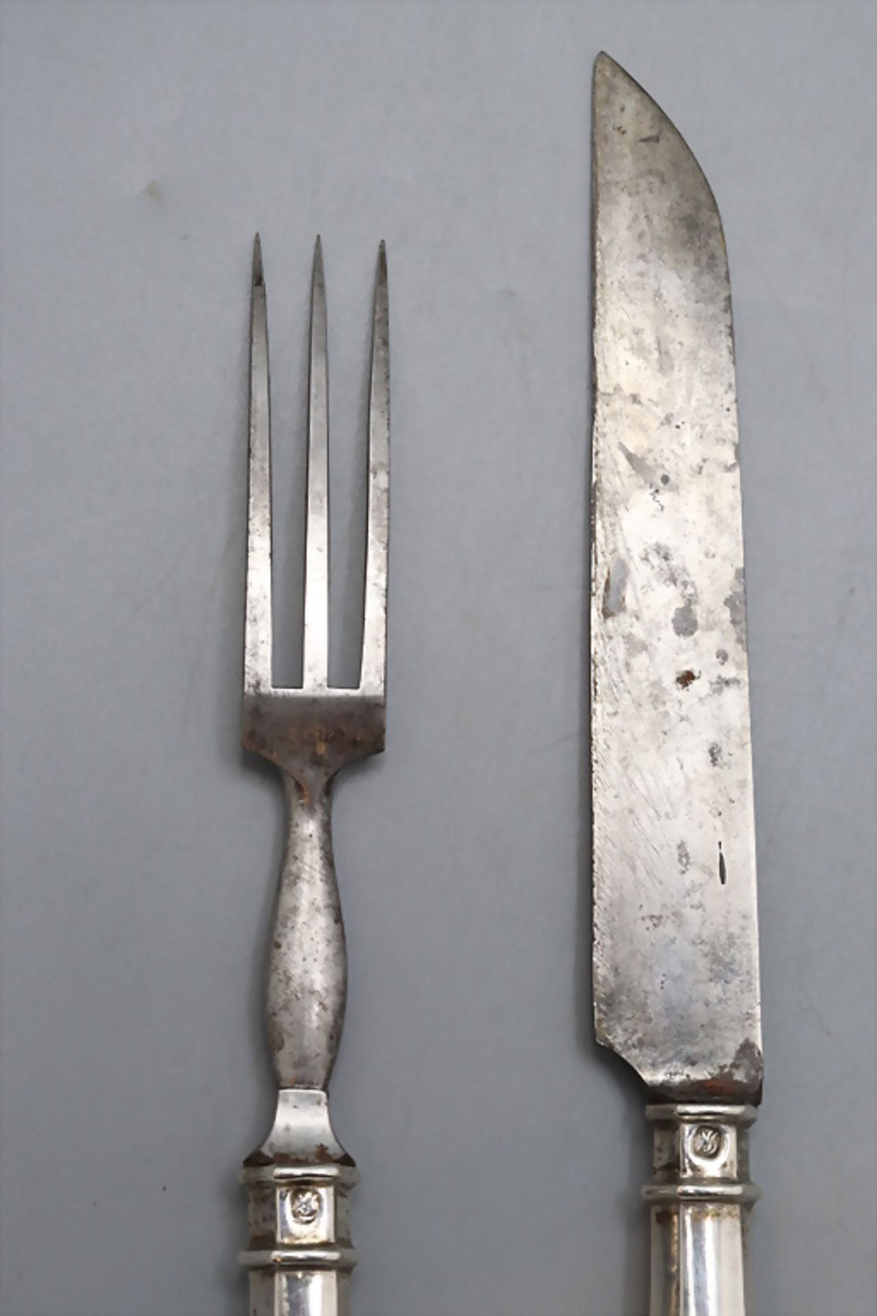 Empire Reisebesteck / An Empire silver travel cutlery, Johann Georg Daniel Häberlein, ... - Image 5 of 8