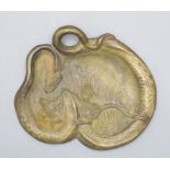 Bronze Schale Vide Poche 'Schlange mit Ratte' / A bronze tray 'snake with rat, Bauer, Nancy, ...