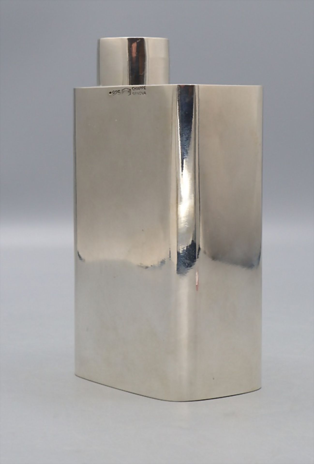 Art Déco Whisky Flachmann / An Art Deco silver whisky flask, Filippo Chappe (1863-1936), ...