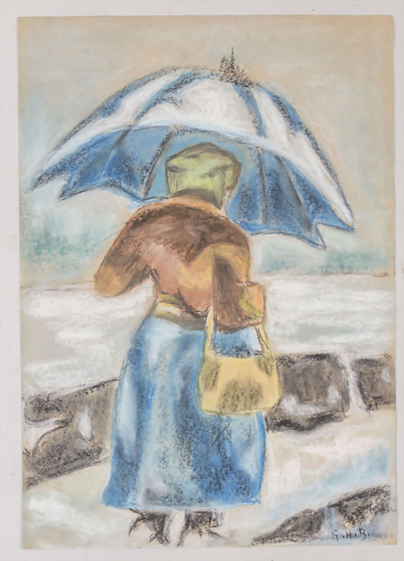 Georg Hendrik BREITNER (1857-1923), 'Frau mit Regenschirm' / 'Woman with an umbrella'