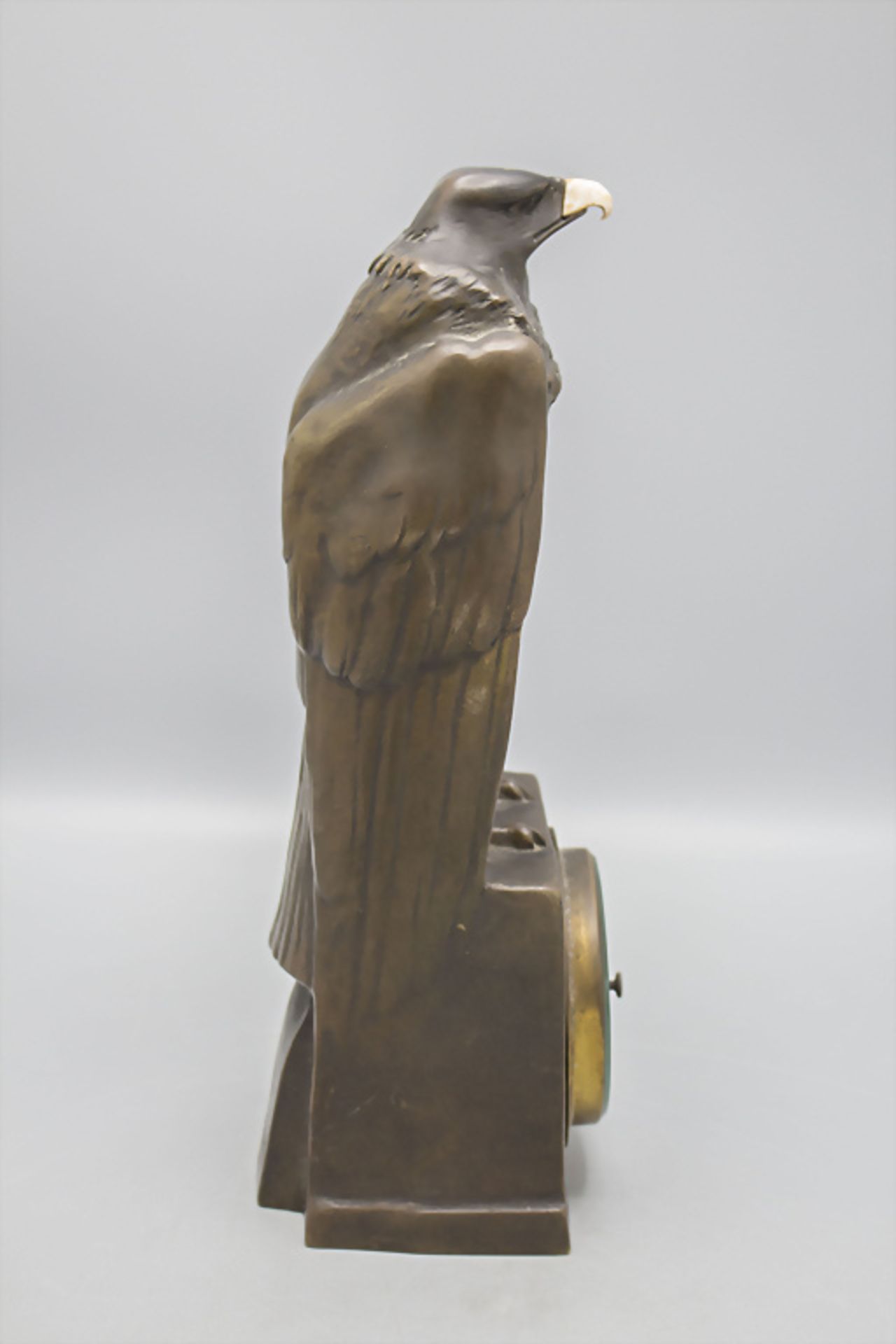 Jugendstil Bronze 'Adler mit Barometer' / An Art Nouveau bronze barometer with an eagle, Anton ... - Bild 5 aus 8
