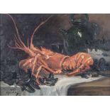 Unbekannter Signaturist des 19./20. Jh., 'Stillleben mit Hummer' / 'A still life with lobster'