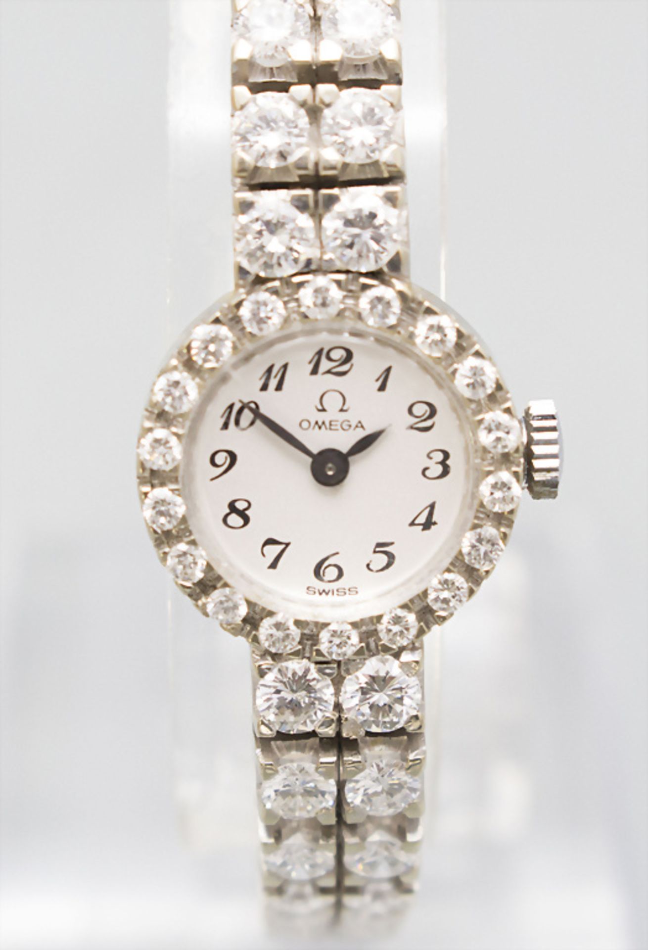Damenarmbanduhr / An 18 ct gold ladies wristwatch with box, Omega