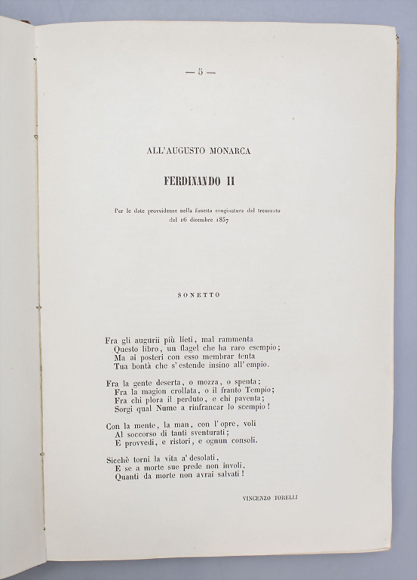 Einband mit 5 neapolitanische Gouachen / A binding with 5 Neapolitan gouaches, 1858 - Image 3 of 13