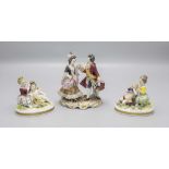 3 Figuren / 3 porcelain figures, Volkstedt-Rudolstadt, 1. Hälfte 20. Jh.