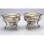 2 Rechauds auf drei Beinen / 2 silver rechauds on 3 feet, Frankreich, um 1800
