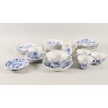 Konvolut Geschirr mit Zwiebelmuster / A set of dishes with onion pattern, Meissen, 2. Hälfte ...