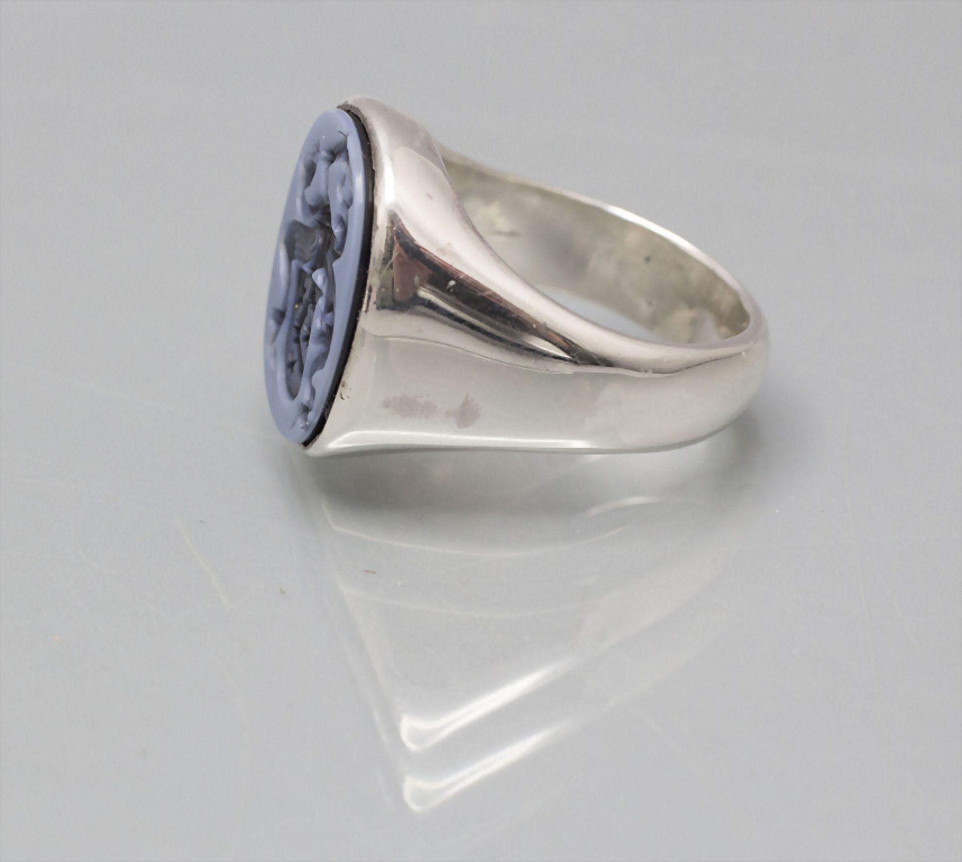 Siegelring / A silver seal ring, 20. Jh. - Image 3 of 4