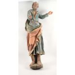 Heiligenfigur / A wooden sculpture of a saint, Anfang 18. Jh.