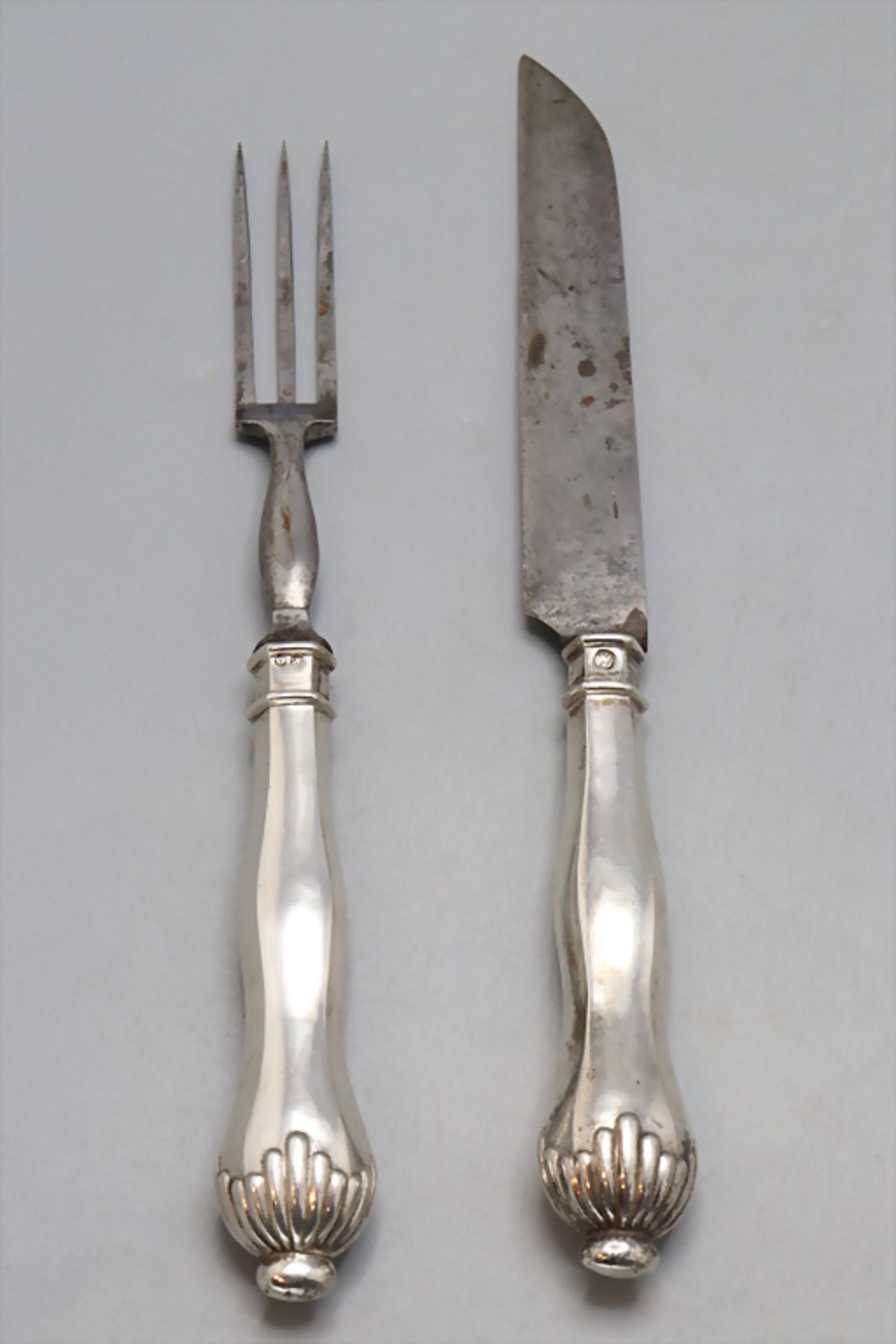 Empire Reisebesteck / An Empire silver travel cutlery, Johann Georg Daniel Häberlein, ... - Image 2 of 8