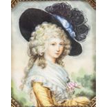 Miniatur Porträt der Herzogin von Devonshire / A miniature portrait of the Duchess of ...