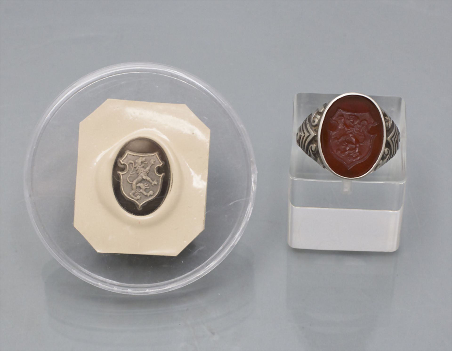 Siegelring / A silver seal ring, 20. Jh. - Image 2 of 2
