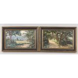 Joseph Louis Georges RIPERT (18??-1898), zwei Landschaftsansichen / Two Landscape views, Neue ...