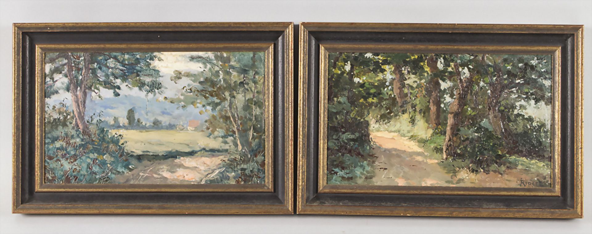 Joseph Louis Georges RIPERT (18??-1898), zwei Landschaftsansichen / Two Landscape views, Neue ...