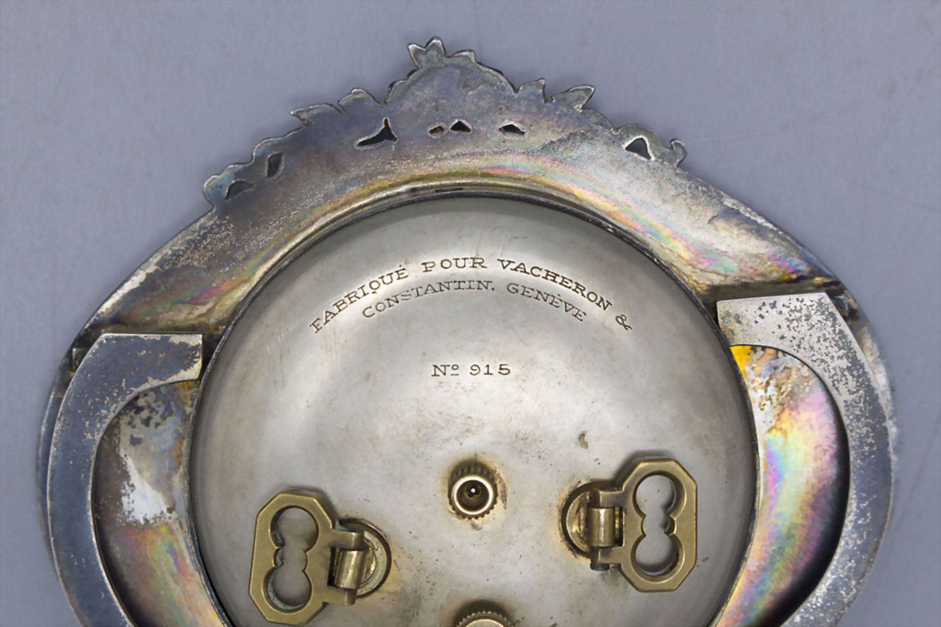 Wecker / A silver alarm clock, Vacheron Constantin, Schweiz / Swiss, 1928 - Image 9 of 9