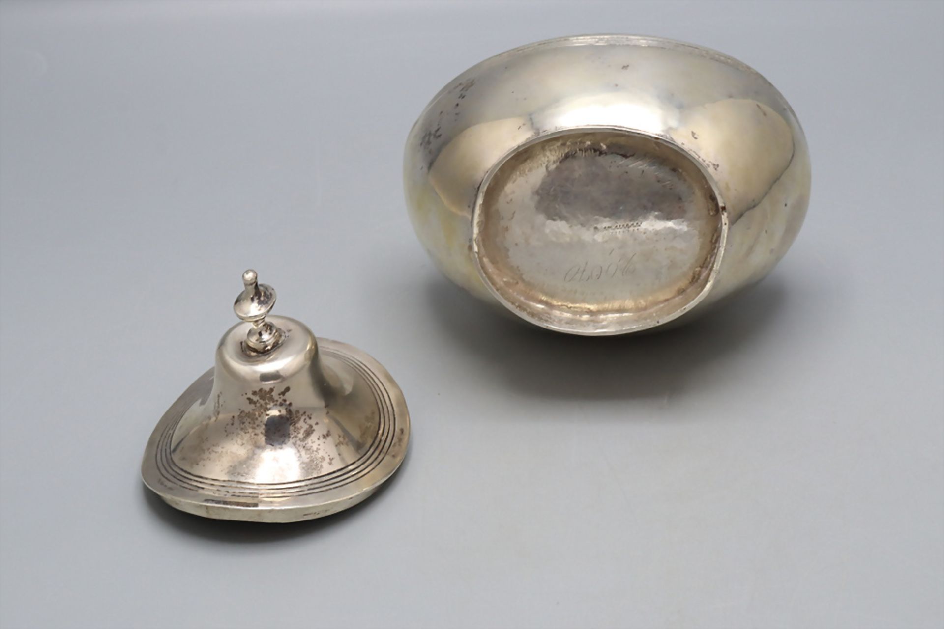Klassizismus Zuckerdose / A silver sugar bowl, Lissabon/Lisboa, um 1800 - Bild 3 aus 8