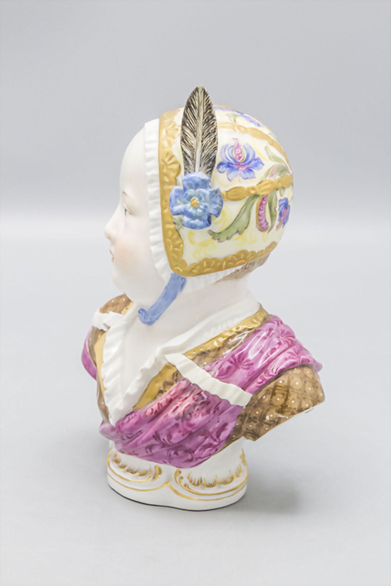 Porzellanbüste / A porcelain bust 'De Bourbon Kind', Meissen, 1860-1924 - Image 2 of 4