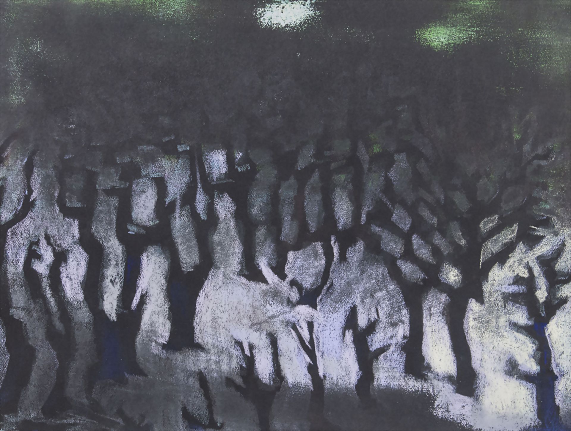 Unbekannter Künstler des 20. Jh., 'Baumgruppe bei Nacht' / 'A group of trees by night'