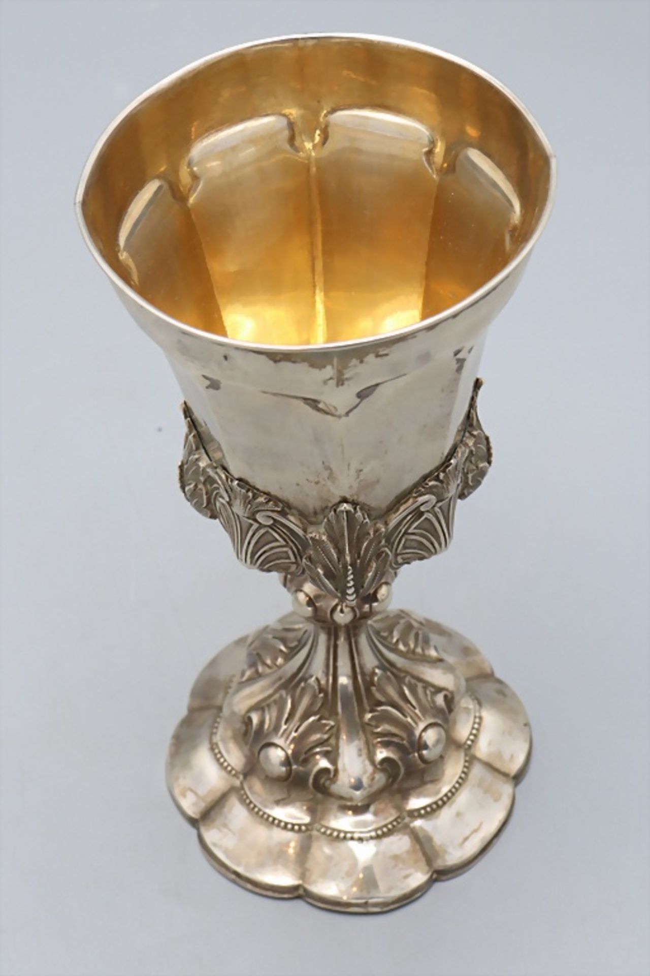 Weinkelch / A silver wine goblet, deutsch, 19. Jh. - Image 2 of 8