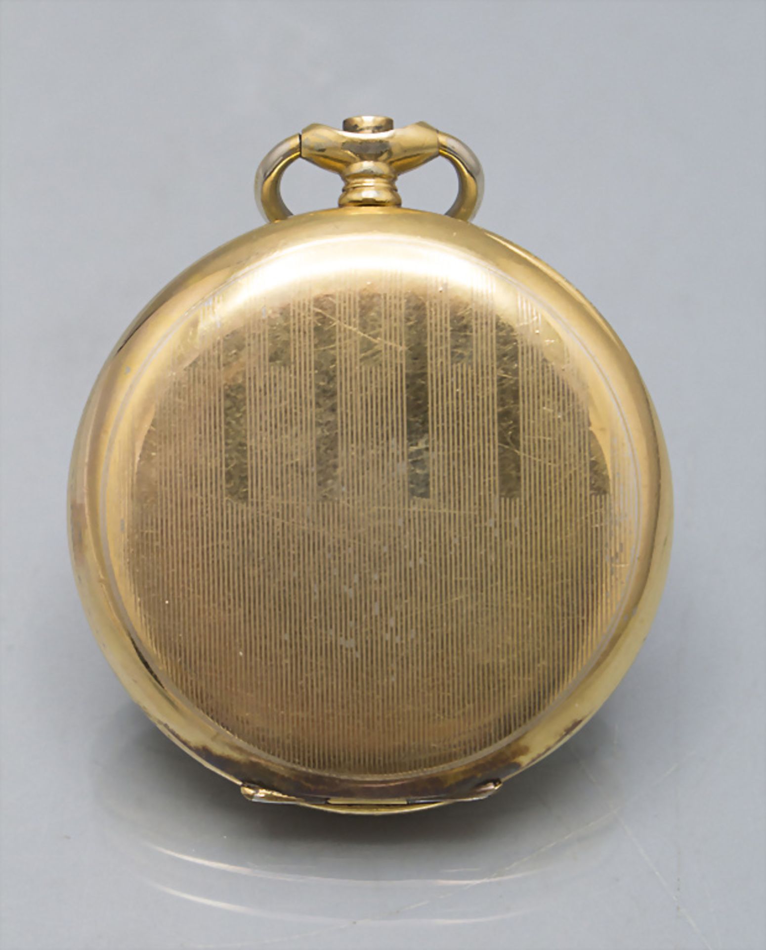 Taschenuhr mit 14 Kt Gold Kette / A pocket watch with a 14 ct gold chain, Zenith, Swiss, um 1950 - Image 3 of 6