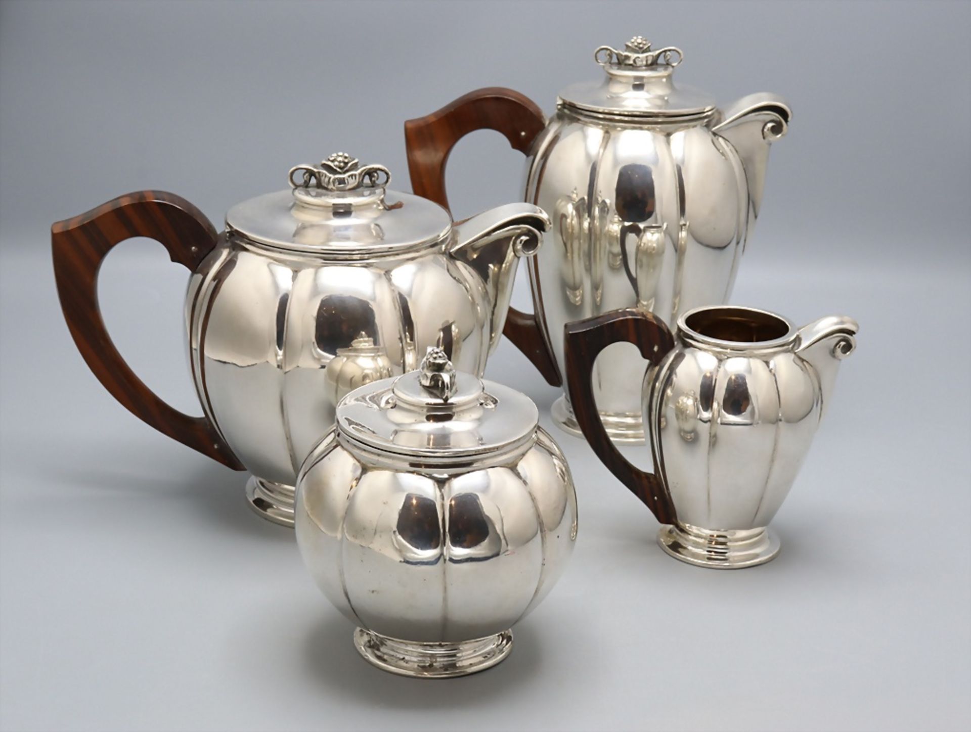 Art Déco Kaffee- und Teekern / An Art Déco silver coffee and tea set, um 1935 - Bild 4 aus 8