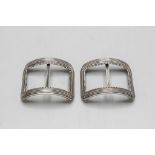 Paar Silber Schuhschnallen / A pair of silver shoe buckles, Ferdinand Erhart, Paris, um 1890