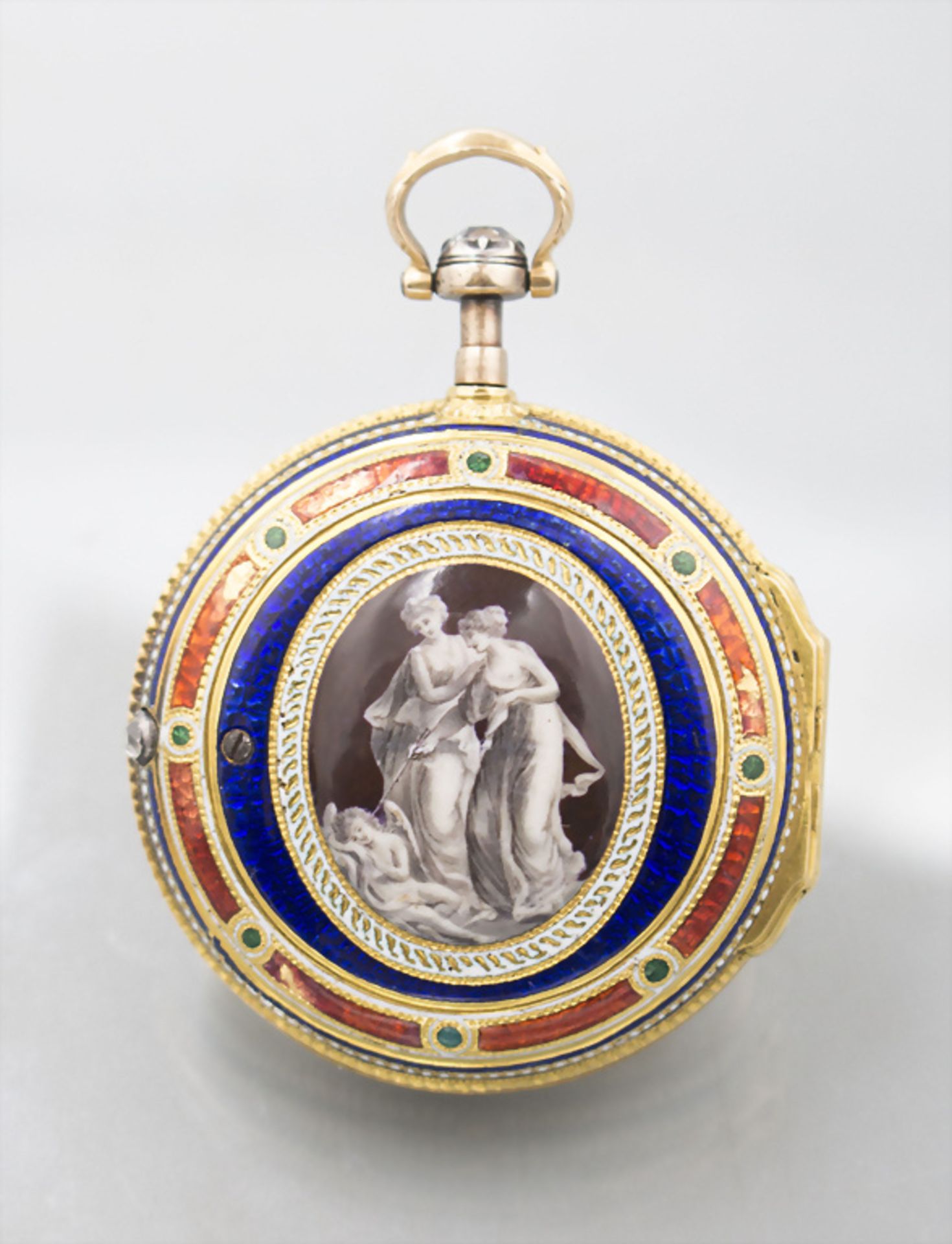 Louis-Seize Taschenuhr mit Email / An 18 ct gold pocket watch, James Mc Cabe, London, um 1777