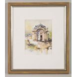 Josef FUCHS (tätig 20.Jh.), Aquarell des Zirkelsbaus des Schwetzinger Schlosses / A watercolor ...