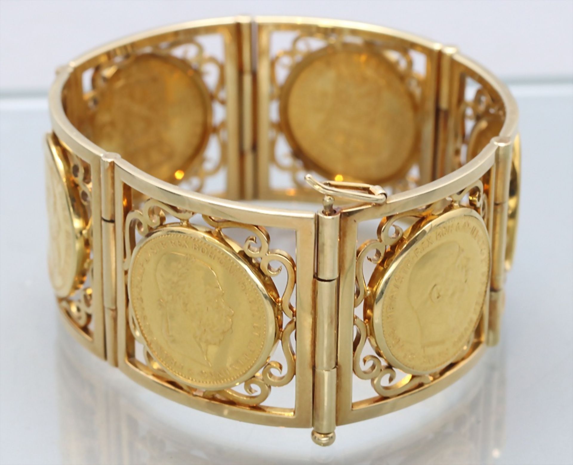 Münzarmband / An 18 ct gold coin bracelet - Image 4 of 7