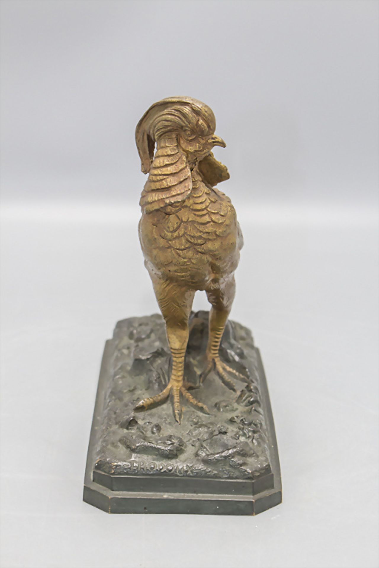 Henri Emile Adrien TRODOUX (tätig im 19. Jh.), Bronze 'Goldfasan' / Bronze figure 'Golden Pheasant' - Bild 2 aus 6