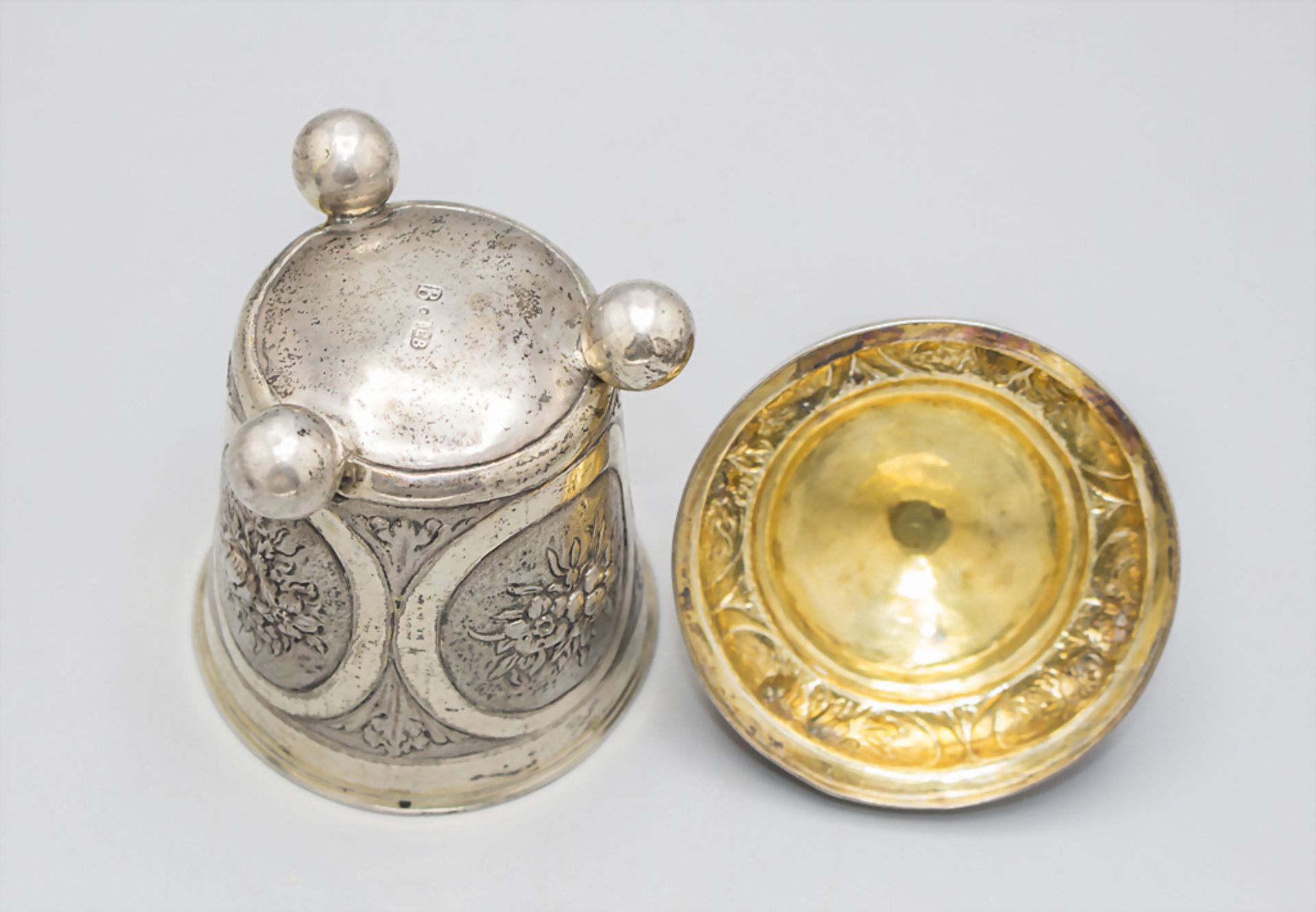 Barock Kugelfußbecher mit Deckel / A Baroque silver beaker with ball feet, Johann Ernst Bayer, ... - Image 5 of 6